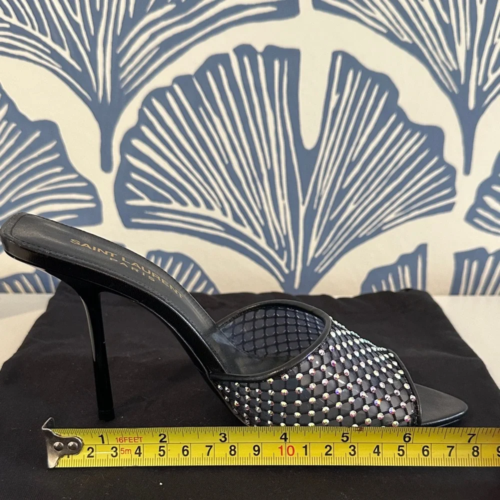 NWOT/Unworn! Saint Laurent Black & Crystal Mules -Size 35/5 Offers Welcome! - Picture 5 of 7